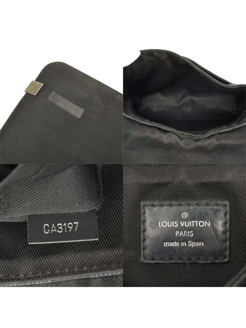 Louis Vuitton Damier Graphite District PM NM Crossbody Shoulder Bag Black